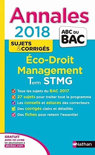 Annales 2018 : Term STMG Eco-Droit Management