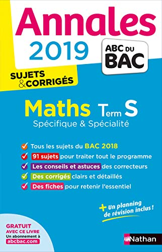 Annales Bac 2019 Maths TS Spécifique et Spécialité