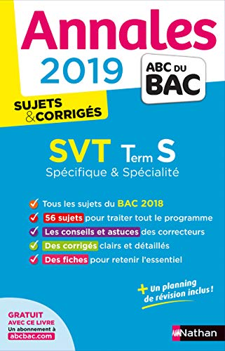 Annales Bac 2019 SVT TS spécifique et spécialité
