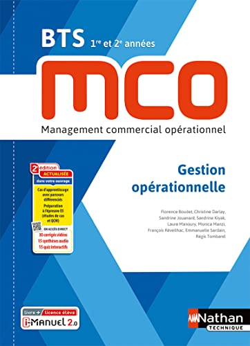 BTS MCO 1ère & 2ème années : Bloc de compétences 3 : gestion opérationnelle. 2023