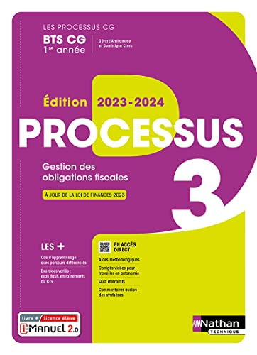 Processus 3 - BTS CG 1e et 2e années. Gestions des obligations fiscales. 2023-2024