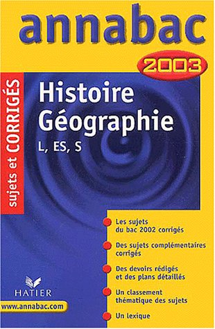 Histoire géographie L,ES,S annabac 2003