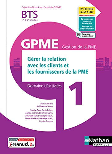 GPME Gestion de la PME Gérer la relation avec les clents et les fournisseurs de la PME BTS 1re & 2e années. Domaine d'activités 1
