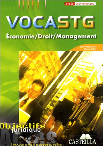 VOCASTG Economie/Droit/Management : vocabulaire & concepts